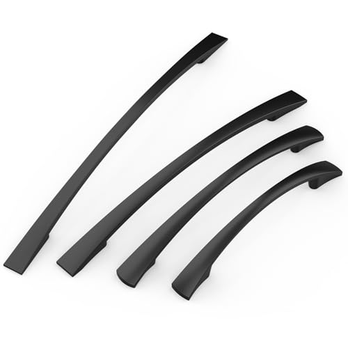 FURNIWARE 10 Pieces 160mm Hole Spacing Pulls Furniture Pulls Cabinet Pulls Kitchen Pulls Handles Furniture Drawer Pulls Matte Black Kitchen Accessories - Image 3