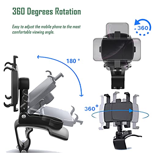 YAOKEEP Phone Car Holder,Phone Holder for Car,Car Phone Mount,Dashboard Phone Holder,360-Degree Rotation Car Phone Holder with Phone Number Plates Suitable for 4 to 6 inch Smartphones