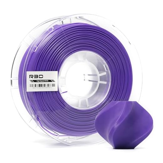 R3D High Speed PETG PRO Filament 1.75mm 1KG, 3D Printer Filament for 30-500 mm/s High-Speed Printing, Dimensional Accuracy +/- 0.02 mm, Plastic Spool, Compatible with AMS (Purple)