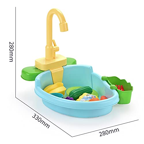 IHEHUA Waschbecken, Spielküche, elektrisch, vorgetäuscht, Geschirrspüler mit laufendem Spielzeug, Wassererziehung Baby… – Bild 3