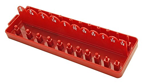 Shop-Tek/C-H ABS Plastic Socket Set Tray Organizer Case with Double Rows (STANDARD), 1/4