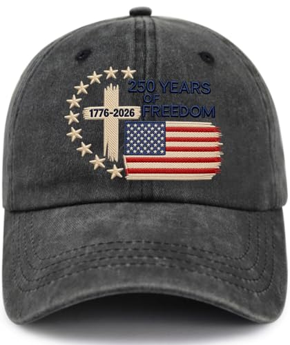 250 Anniversary USA Hat Fourth of July Accessories Baseball Cap Adjust US Country Memorial Day America Hat Birthday Gifts for Soldier Veteran Army