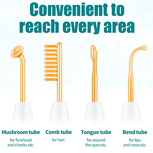 High Frequency Facial Wand - Tumakou Portable High Frequency Facial Skin Machine - With 4 Glass Tubes #TOP1