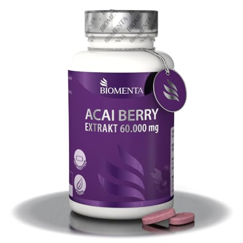 BIOMENTA Acai Beeren 60.000 mg - 180 Tabletten mit...
