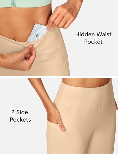 Image of ISEEGZ 15 inch / 18 inch / 21 inch / 25 inch Capri Pants for Women High Waist with Pockets Women's Capris Workout Yoga Pants Loose Straight Leg