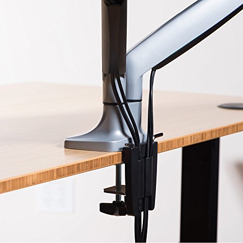 Image of Fully Jarvis Dual Monitor Mounting Arm with Laptop Tray, fits up to 32 inch Computer Displays (Dual with Laptop Tray, Black)