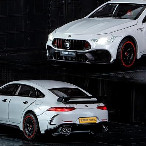 Image of Miniature Replica Model 1:24 for Brabus Rocket 900 AMG Super Car - Metal Diecast Vehicle Static Souvenir Scale (1:24 Mercedes), White