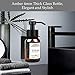 Nobtou Glass Soap Dispenser with Pump and Wall Mount Holder,8.5 Oz Shampoo and Conditioner Dispenser with Waterproof Labels(Brown)