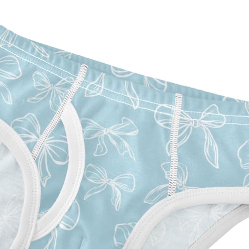 Wusikd White Bows Boys' Underwear Cotton Boys Briefs Soft Toddler Underwear 2T4