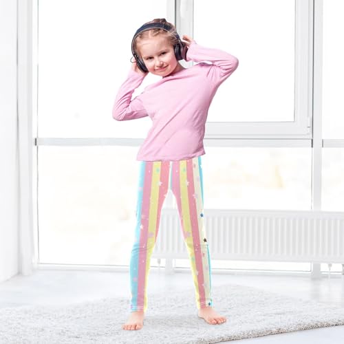 Kids High Waist Rainbow Stripe Leggings for Toddler Girls 4T 202b31444