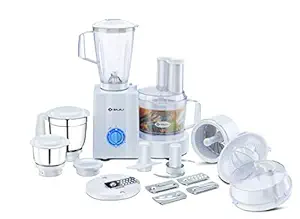 Bajaj 600W Food Processor with 3 Jars, White