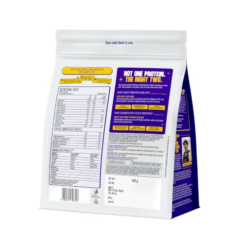 Image of Yogabar Ultimate Whey Protein Powder (Chocolate) | 28g Complete Protein with Whey Protein Isolate + Fermented Yeast Protein | Added Probiotics & Digestive Enzymes | High Absorption | 500g