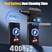 Dual-Battery Compressed Air Duster 130,000RPM, Powerful Electric Air Duster with 100-Speed Stepless Control, PC Dust Cleaning Kit, Mini Cordless Air Blower for Computer, Outdoor, Home and Car