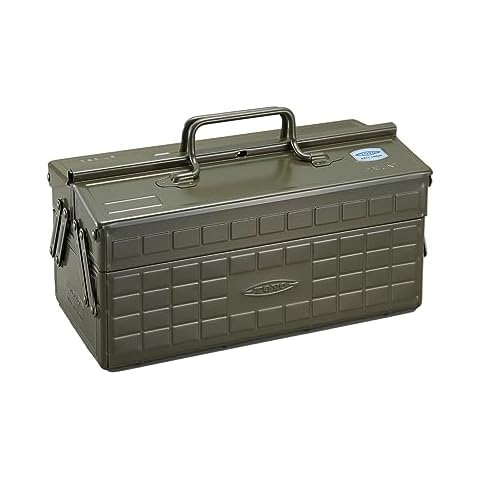 TOYO ST-350MG Steel 2-Tier Tool Box (Military Green) Cover
