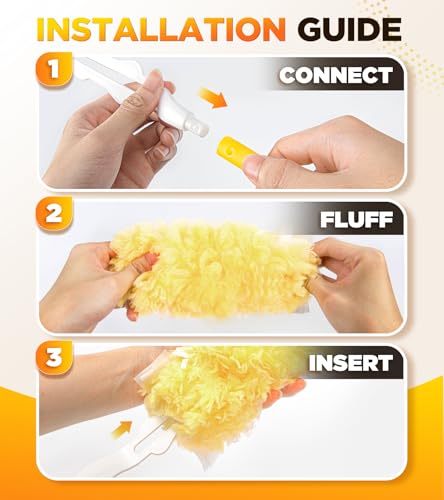 Image of REKOPI 100 Count Heavy Duty Duster Refills Compatible with Swiffer, Multisurface 360 Larger Size Dusters with 4X Microfibers, Unscented Disposable Dusters for Cleaning Home, Blinds, Fans(Only Duster)