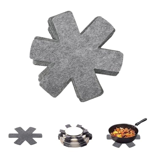 Protector de Sartenes - Pack de 10 Piezas (26cm) - Separadores de Fieltro Antideslizante para...