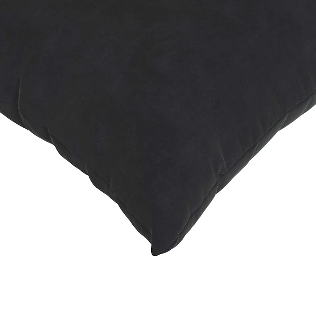 Juego de 2 cojines negros para sofá de pana de 50 x 30 cm, funda extraíble con cremallera, relleno de poliéster, moderno juego de cojines para salón, dormitorio, oficina, banco de esquina y
