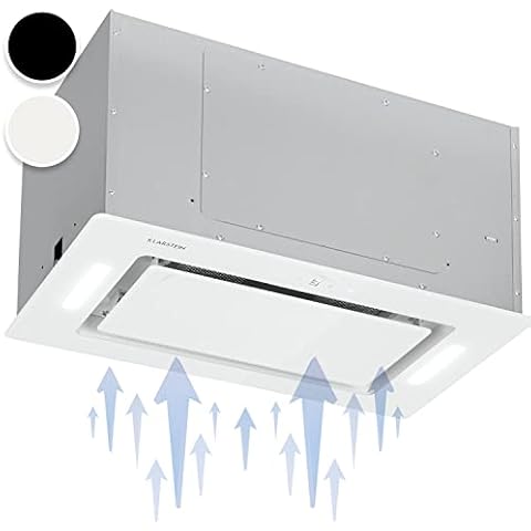 Klarstein Dunstabzugshaube Unterbau, Einbau-Dunstabzugshaube Flach mit Spülmaschinenfestem Aluminium-Fettfilter Cover