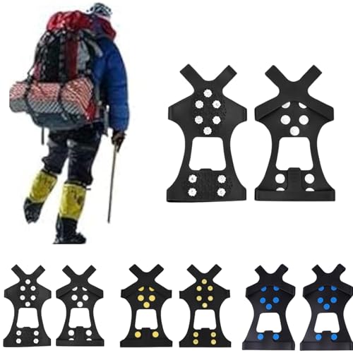 Spikes Für Schuhe Winter,10 Stahlzähnen Schuhspikes Zum Überziehen Antirutsch Schneeketten
