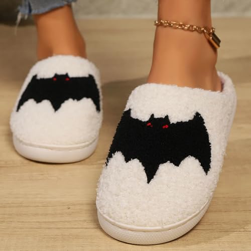 Women Men Slippers Fuzzy Closed Toe House Memory Foam Bedroom Slipper Comfortable Plush Fluffy Warm Slip On Slides Couple Indoor Outdoor Home Shoes Halloween Slippers3