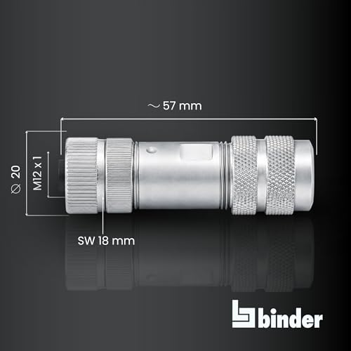 M12 A Boîte de câble 5 broches binder 99-1436-914-05 borne à vis blindée - 6