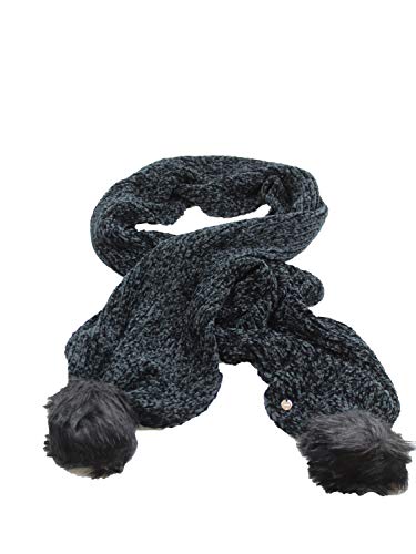 LIU JO 369012M0300 sciarpa donna pon pon NERO