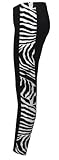  Fast Fashion Damen Leggings Tier Druck (EUR (40-42), Zebra Seitenteil)