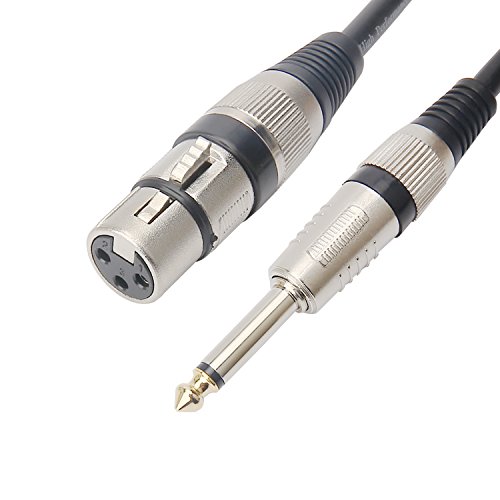 Tisino kabel mikrofonowy XLR na 6,35 mm TS mono, niesymetryczny, 3 m zdjęcie 1