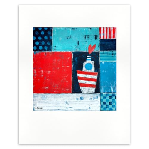 STEINBECK Kunst-Druck - Schifffahrt 10 - Unterwegs zu dir - 40x50cm Museumsqualität auf Hahnemühle German Etching 310g/qm - OHNE RAHMEN