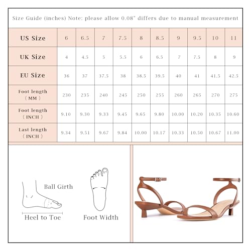 Image of Women Kitten Heel Sandals Ankle Strap Heeled Sandals Square Open Toe Dress Party Shoes