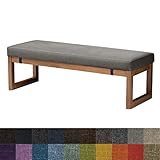 Kimgull Bankauflage Sitzkissen, Bequeme Waschbare Rutschfestes Sitzkissen für Gartenbank Schaukel, Terrasse, Esstisch, Bank, Drinnen, Viele Farben und Größen,(120X40X5CM Grau)
