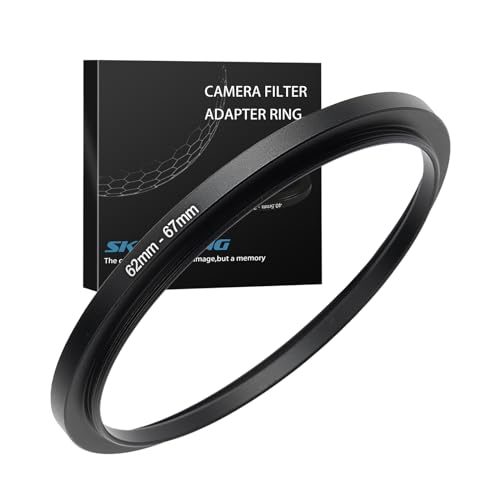 62mm to 67mm Step up Ring Filter Adapter Metal Ring Step up Rings Adapter Filter Compatible with All 67mm UV,CPL,ND,Lens Hood,Threaded Lens ect (62mm to 67mm)