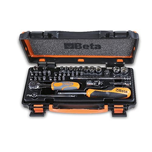 Beta 900/C11Z - Assortimento di 11 Chiavi a Bussola Esagonali, 20 Inserti per Avvitatori e 8 Accessori in Cassetta di Lamiera