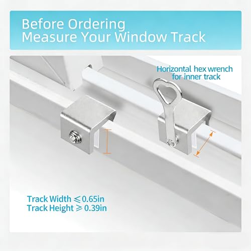 PINGXNG Window Locks for Up and Down Windows 4 Pack Window Stopper Sliding Window Lock for Vertical Horizontal Sliding Windows Doors with Key Aluminum Window Security Locks Child Proof(Silver Small)