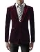Mens Slim Fit Single Breasted Peaked Lapel 1 Button Velvet Blazer