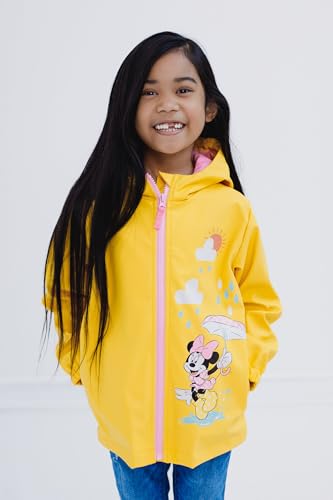 Disney Junior Girls Zip Up Waterproof Rain Jacket Toddler to Big Kid Sizes (2T - 14-16)2