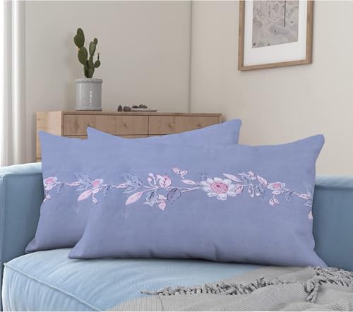 Image of la' amour Premium Cotton Elastic Fitted Bedsheets with 2 King Size Pillow Covers Double Bed with All Around Elastic Supersoft Size - 78X72+10 inches Light Grey Light Pink Abstract 200 tc - 220 tc