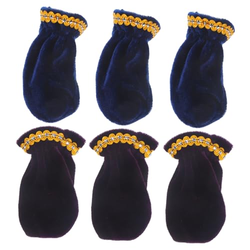 VICASKY Piano Pedal Bezel Cases 6 Pack of Protective Covers for Piano Foot Pads Velvet Accessories Longevity