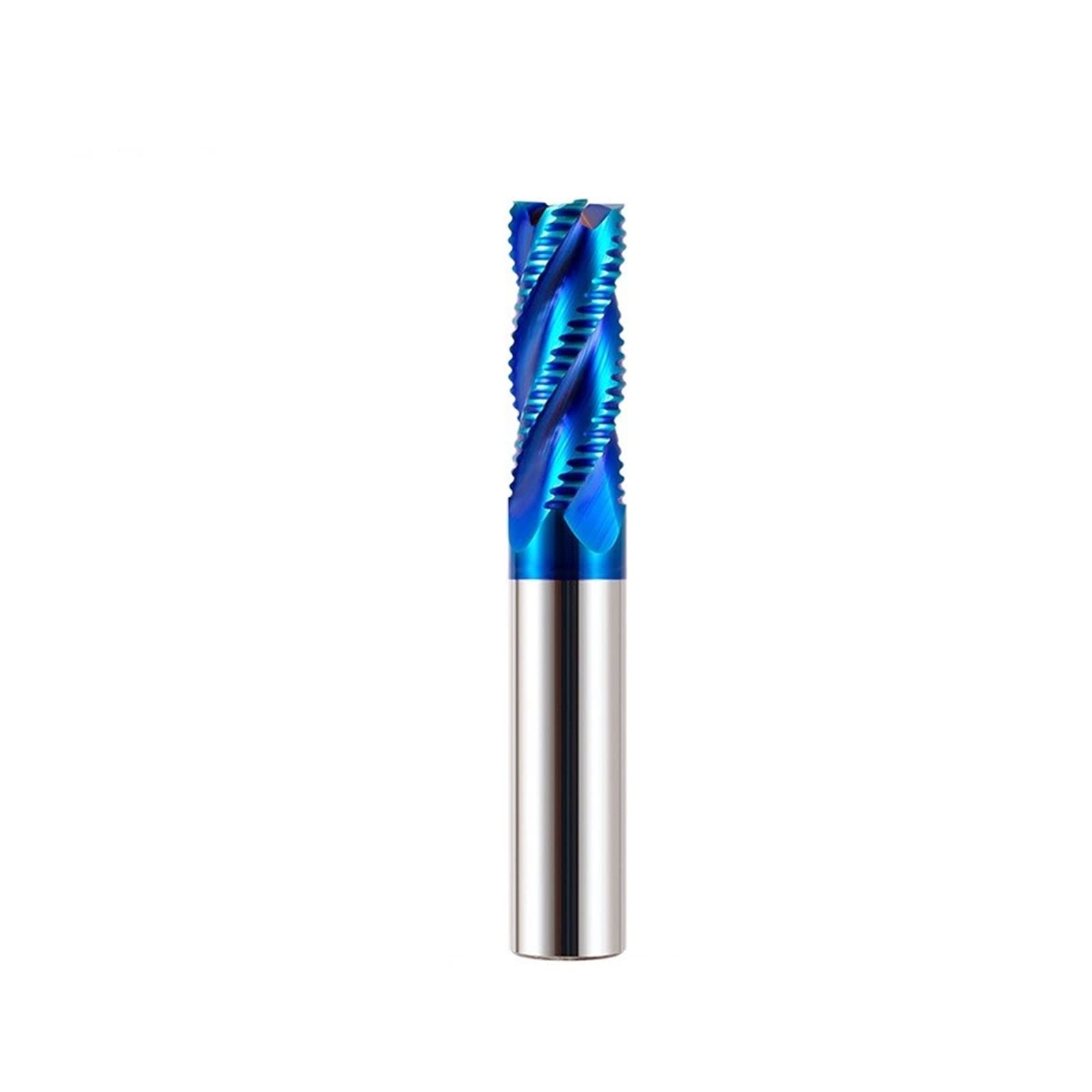 HYUJNAFZR 1pcs 4 Flute Roughing End Mill Carbide End Mill Milling Cutter 4mm-12mm Roughing End Mill Spiral CNC Router Bit Metal Milling Tool