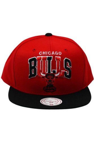 Gorra Snapback Chicago Bulls roja y negra ajustable miniatura 1