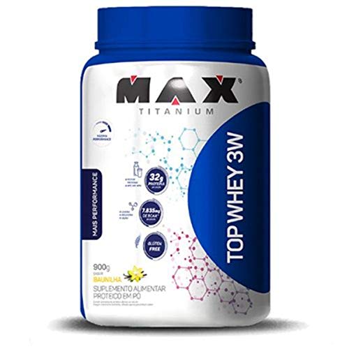 Kit Top Whey 3W - 900g Baunilha + BCAA 2400-60 Cáps - Max Titanium