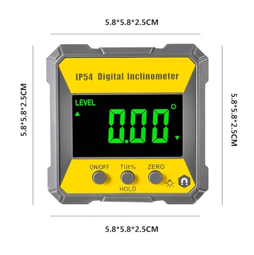 Buscador de ángulos digital con base magnética miniatura 7