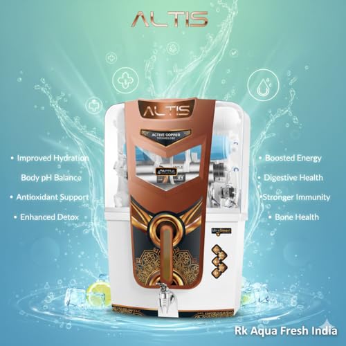 Image of Rk Aqua Fresh India Altis White (Ro+uv+uf+Alkaline,zinc,copper+Tds Adjuster) Ro Water Purifier (RO+UV+UF+COPPER+ZINC+CALCIUM+TDS ADJUSTER) Best For Home /Office Purpose | 15LPH |1 Year Warranty