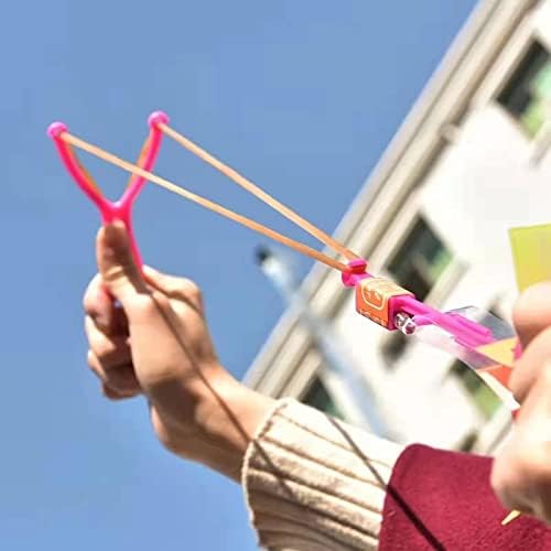ZIYOUA Party Favours for Boys Girls Age 6+, Led Light Up Helicopter Slingshot Toys, Glow in The Dark Party Supplies,Birthday Gifts Party Bag Fillers for Kids- Prizes for Classroom (12 PCS)