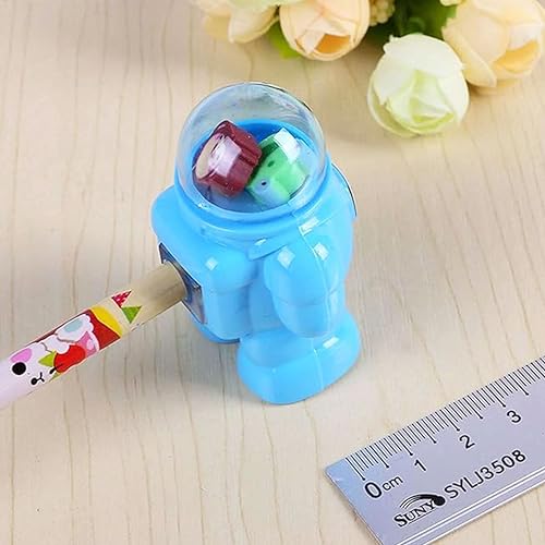 PARTEET Fancy Cute Astronaut Shape Sharpener & Eraser with Dust Compartment, Manual Pencil Sharpener for Girls and Boys Stationary for Kids |B’Day Return Gifts Fun School Supplie & Party Favors - Image 5 thumbnail