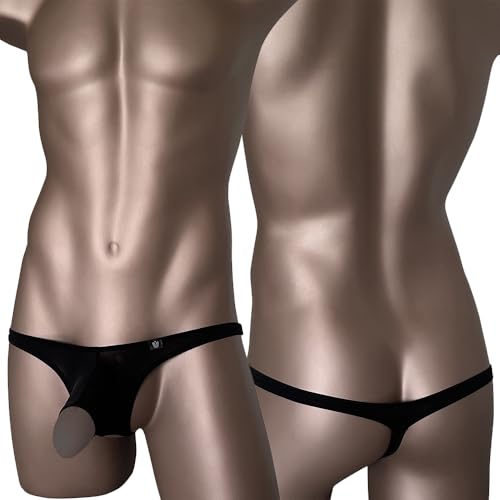 Gogobear Mens Elephant Nose Underwear Hollow Out Thin Double Strap G-String Thongs Brief2