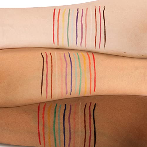 Anglicolor 12Pcs Matte Colored Liquid Eyeliners Delineador De Ojos De Colores Set Colorful Eye Liner Liquid Color Eyeliner Eye Makeup Bright Colors Waterproof Smooth & No Fading thumb #2