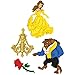 Dress It Up 7724 Disney Button Embellishments, Beauty and The Beast 4 x 3 x 0.19
