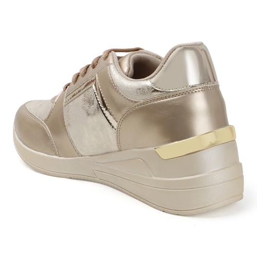 Image of Vendoz Women Casual High Heel Sneakers I Cushioned Insole I All Day Comfortable I Lightweight and Stylish Shoes for Girls
