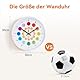 Warmiehomy Kinder Wanduhr Regenbogen Uhr Wand Groß 30cm Bunt Zahlen, Moderne Wanduhr ohne Tickgeräusche, lautlose Lernuhr, Geräuschlose Küchenuhren fürs Kinderzimmer Wohnzimmer Schlafzimmer Weiß